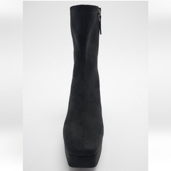 ZARA  platform heeled ankle boots - Picture 3 of 9